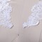 White Alencon Lace Applique Pair With 7.25 X 3 Inch Mirrored Design